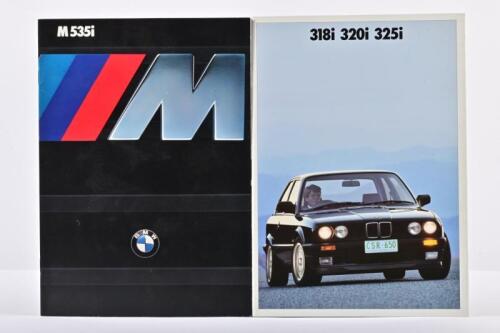 BMW: Two 1980's B.M.W sales brochures as prepared for Australian market. 'M 535i' & '318i 320i 325i' brochures