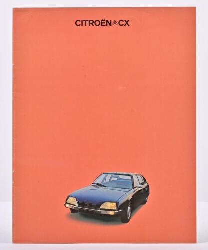 CITROEN: A September 1976 'Citroen CX' colour model range sales brochure