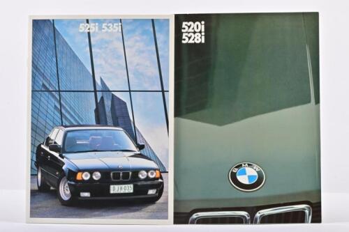 BMW: Two 1980's B.M.W 5 Series sales brochures as prepared for Australian market. 1983 '520i 528i' & 1988 '525i 535i' brochures