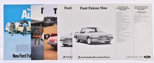 FORD: A group of five 1980's Ford Australia Ford Falcon Ute and Van sales brochures