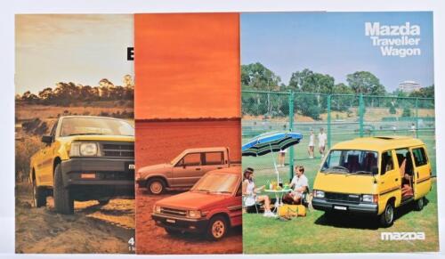 MAZDA: Three 1980's Mazda sales brochures. Traveller & B Series brochures