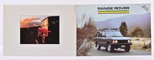 RANGE ROVER: Two 1980's Jaguar Rover Australia 'RANGE ROVER' colour sales brochures