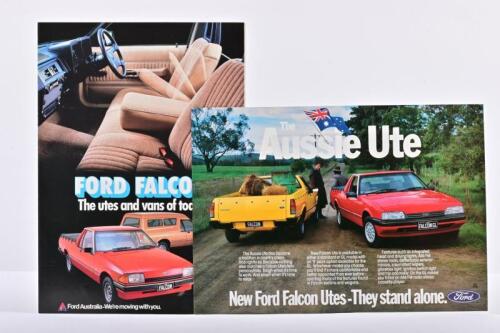 FORD: Two Ford Motor Company of Australia 1980's Ford Falcon Ute sales brochures. 1983 & 1984 brochures