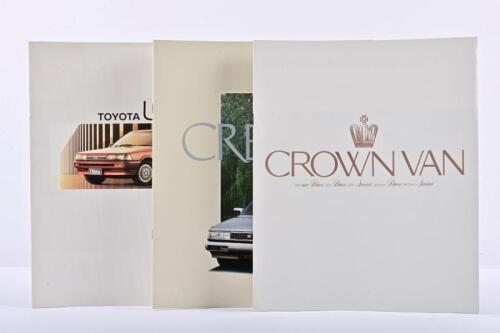 TOYOTA: Three Toyota sales brochures. Cresta, Crown Van, Ultima brochures