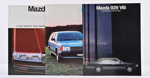 MAZDA: Three 1980's Mazda 929 colour sales brochures. 2, 4 door & Wagon brochures