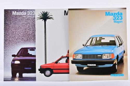 MAZDA: Three 1980's colour sales brochures. 121 & 323 brochures
