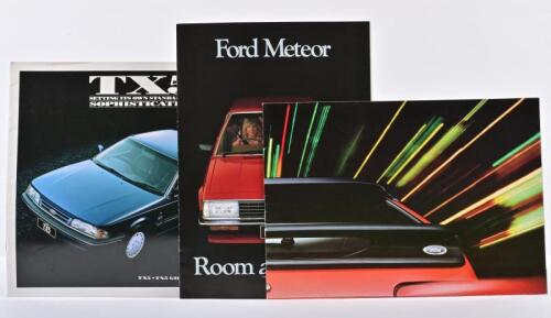 FORD: Three 1980's Ford Motor Company of Australia Limited sales brochures. TX5, Laser, Meteor brochures