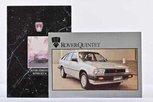 ROVER: Two 1980's Rover sales brochures. Quintet & Rover Sterling/Rover 827 Si brochures