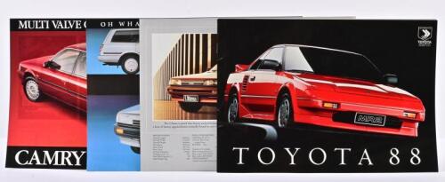 TOYOTA: Four Toyota Australia colour sales brochures. Camry & 1988 Model Range brochures