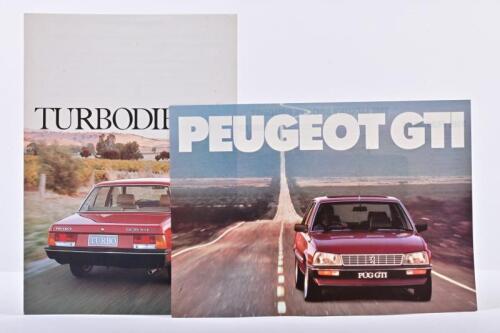 PEUGEOT: Two 1980's Peugeot sales brochures. 1985 'PEUGEOT GTI' & TURBODIESEL brochures