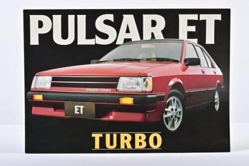 NISSAN: A Nissan Motor Company (Australia), December 1984, 'PULSAR ET - TURBO' sales brochure. Excellent