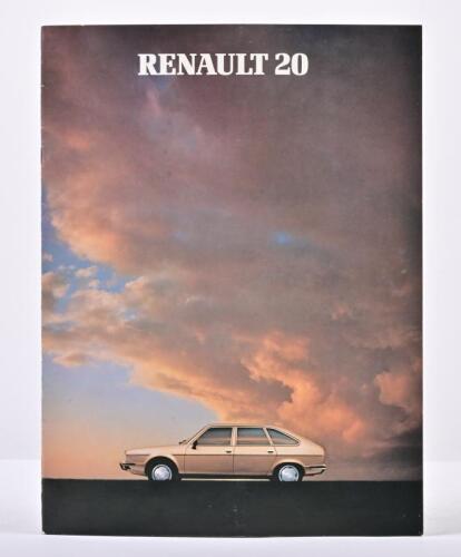 RENAULT: A 1981 'RENAULT 20' colour sales brochure. Separate 'Renault 20TS Australian model programme.' sheet