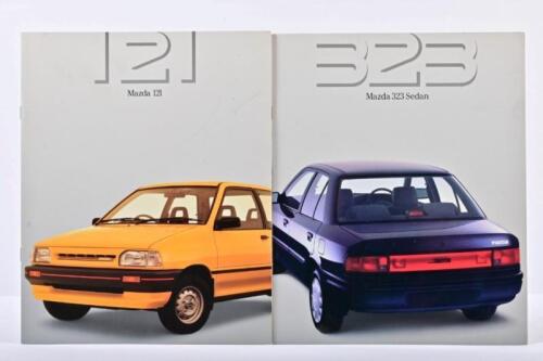 MAZDA: Two 1989 Mazda Australia Pty Ltd sales brochures detailing the Mazda 121 and Mazda 323 Sedan
