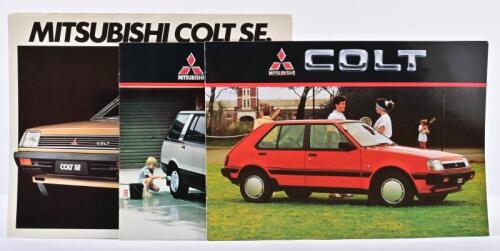 MITSUBISHI: Three 1980's Mitsubishi colour sales brochures. Colt & Nimbus brochures
