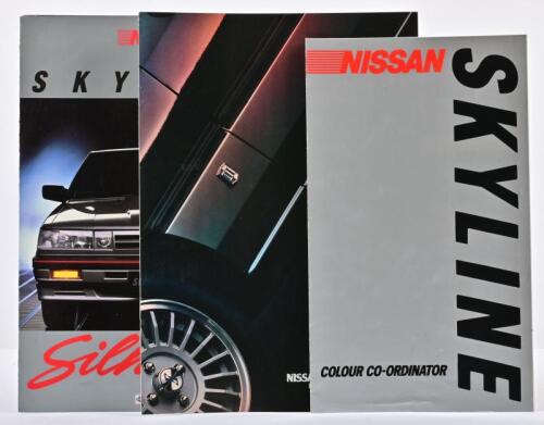 NISSAN: A small collection of Nissan Motor Company Australia, Nissan Skyline sales brochures. Skyline brochures & Colour Chart