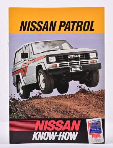 NISSAN: A superb 1987 Nissan Motor Company (Australia) Pty.Ltd 'NISSAN PATROL' colour sales brochure