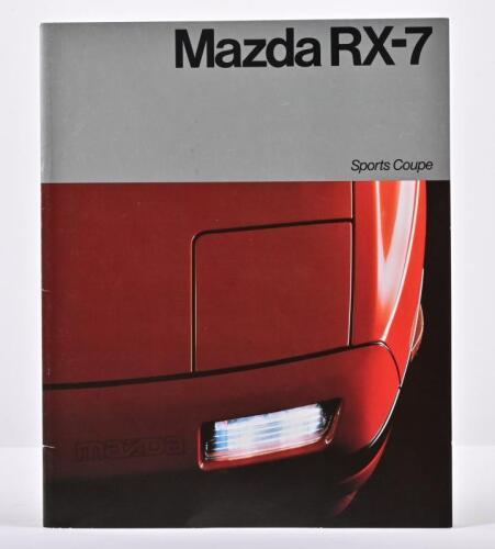 MAZDA: A 1986 Mazda Motors Pty Limited 'Mazda RX-7' colour sales brochure