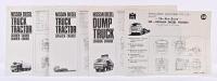 NISSAN: Four single sheet, double sided Nissan Diesel Truck sales brochures