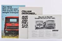 FIAT: Three 1970's Fiat truck brochures. 110N, 130, 684, 697 brochures