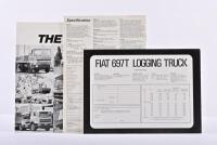 FIAT: Three 1970's Fiat truck brochures. 110N, 130, 684, 697 brochures - 2