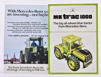 MERCEDES-BENZ: Two 1970's Mercedes-Benz all-wheel drive tractor brochures. MB trac 1000 brochure