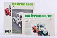 MERCEDES-BENZ: Three 1973/74 MB trac 65/70 sales brochures