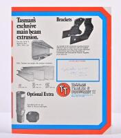 TASMAN: A 'TASMAN ALLOY BULL BARS' sales brochure. Circa 1970's - 2