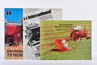 INTERNATIONAL: Three International sales brochures. 1973 & 1974 International 711, 711 SP Header sales brochures