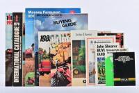 BUYER GUIDES/SALES CATALOGUES: A group of Buyer Guide and Sales Catalogues from various farm machine manufacturers. John Deere, John Shearer, Massey Ferguson, International (Years 1970, 1974, 1976, 1985)