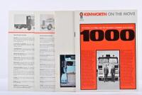 KENWORTH: Four Kenworth sales brochures. 1974 Specification Sheets for the KENWORTH K-125MS and KENWORTH W-925S-2MS models. Interesting