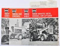 WHITE: Four White tractor sales brochures from the early 1970's. 1870 DIESEL OR LP-GAS, 2255 v-8 DIESEL TRACTOR, 2270 DIESEL, 2270 DIESEL OR L-P GAS brochures