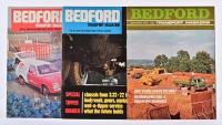 BEDFORD: Three 'BEDFORD TRANSPORT MAGAZINE' issues from 1973 and 1977