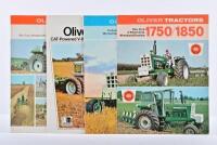 OLIVER: Four Oliver tractor sales brochures from the late 1960's. 1650, 1750/1850, 1950-T, 2255 model brochures