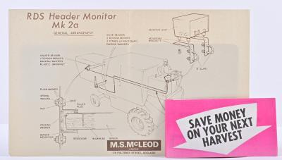 McLEOD: Two M.S.McLeod (Adelaide) Header Monitor sales brochures