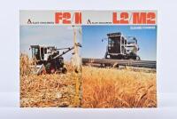 ALLIS-CHALMERS: Two 1976 Allis-Chalmers Gleaner Combine sales brochures . F2/M2 and L2/M2 model brochures