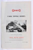 GREIG: An original GREIG MOTOR BODIES (South Melbourne) - 'FARM TIPPING BODIES' - sales brochure