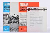 ALLMAN: Four items of Allman literature including three sales brochures. Sprayer brochures
