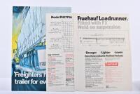 TRAILERS: A group of three truck trailer sales brochures. Fruehauf & Freighter brochures