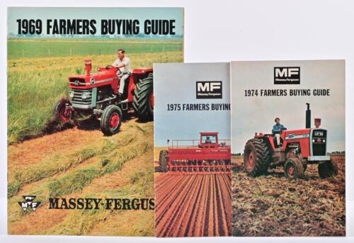 MASSEY FERGUSON: Three Massey Ferguson Farmers Buying Guides from 1969, 1974 and 1975