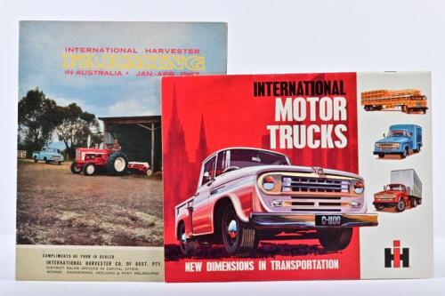 INTERNATIONAL: Two 1960's INTERNATIONAL HARVESTER CO. OF AUST. PTY LTD literature items. Impressive 'INTERNATIONAL MOTOR TRUCKS' fold up model range sales brochure