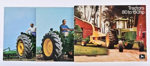 JOHN DEERE: Three 1970's John Deere tractor sales brochures. '80 to 150hp, '2130 Tractor with 79 hp', '3130 Tractor with 97 hp' model brochures