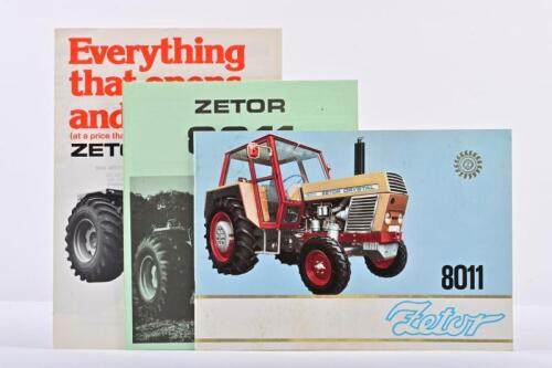 ZETOR: Three Zetor 8011 model range brochures