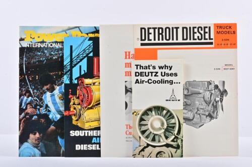 ENGINES: Five publications concerned with truck engines. Cummins, Detroit Diesel, Deutz, Southern Cross brochures