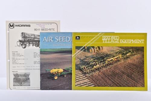 SEEDERS: Three seeder sales brochures by John Deere and MORRIS