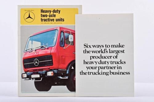 MERCEDES-BENZ: Two Mercedes-Benz truck sales brochures. Mercedes-Benz (Australia) 'V series' fold out sales brochures