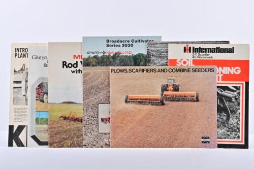 SOIL EQUIPMENT: A group of seven sales brochures concerned with soil treatment. Chamberlain, KINZE, International, Morris, Sperry-New Holland brochures