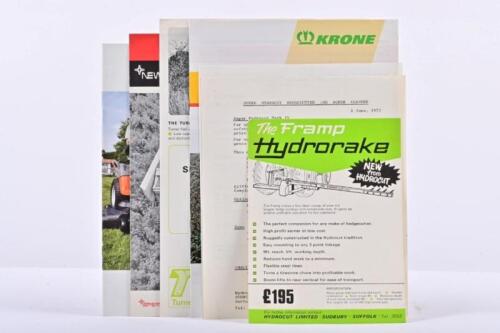 MOWERS/CUTTERS: A collection of seven brochures covering mowers and cutters. Hydrocut, New Holland, Turner sales brochures