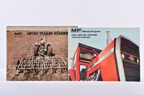 MASSEY-FERGUSON: Two 1970's/1980's Massey-Ferguson sales brochures. 'FOUR NEW BIG TRACTORS 1155-1135-1105-1085' & 1981 'MF120 TRAILED SCARIFIER' brochures