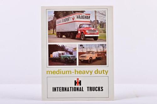 INTERNATIONAL: A INTERNATIONAL HARVESTER COMPANY OF AUST.PTY.LTD 'medium-heavy duty' INTERNATIONAL TRUCKS sales brochure. Circa 1960's