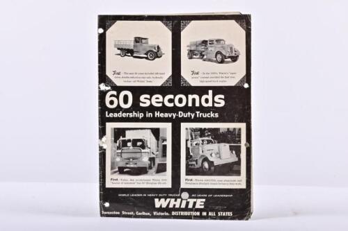 WHITE: A circa 1960 WHITE Heavy-Duty Truck model range brochure